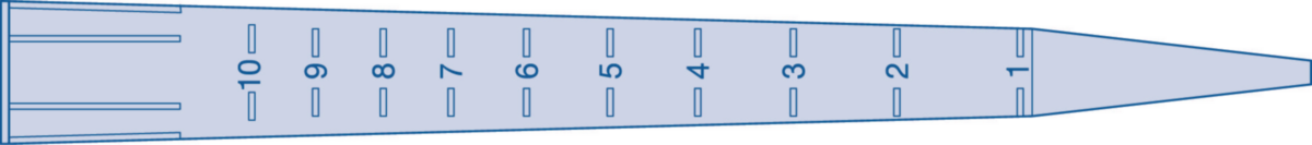 Наконечники типу Gilson, 10000 мкл, нестерильні, градуйовані, 200 шт/пакет